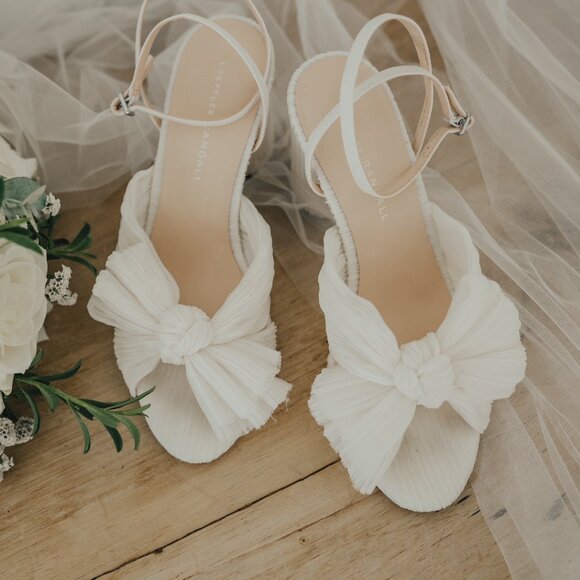 Loeffler Randall Camellia Pleated Bow Heel - Picture 1 of 6